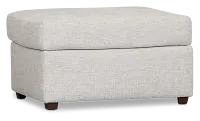 Miller Light Gray Fabric Ottoman