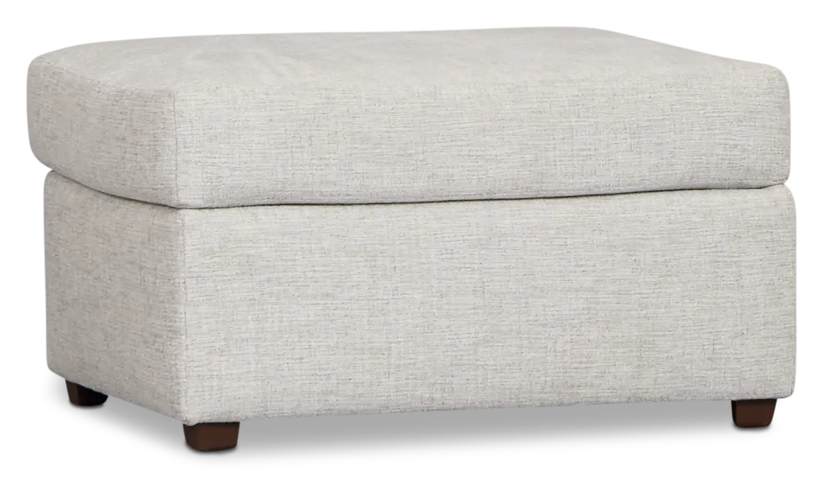 Miller Light Gray Fabric Ottoman Miller Light Gray Fabric Ottoman