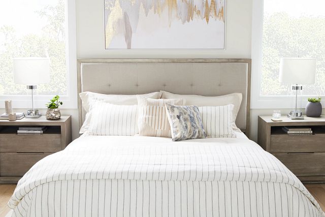 Madden Light Tone Wood Platform Bed