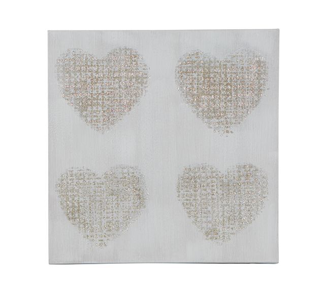 Heart Gold Canvas Wall Art