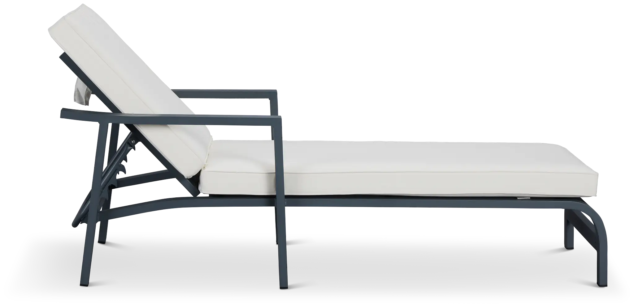 Bahama Gray White Cushioned Chaise Bahama Gray White Cushioned Chaise