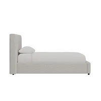 Grayton Suave White 44" Upholstered Platform Bed