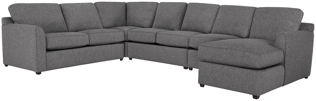 Asheville Gray Fabric Right Chaise Memory Foam Sleeper Sectional Asheville Gray Fabric Right Chaise Memory Foam Sleeper Sectional