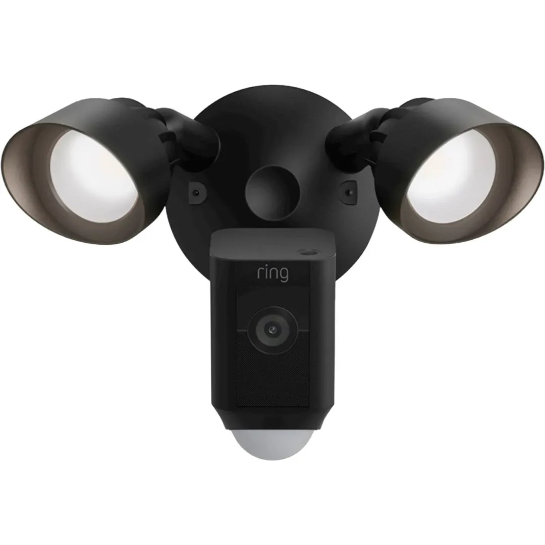 Ring Floodlight Cam Plus Wired Black Outdoor Security Cameras