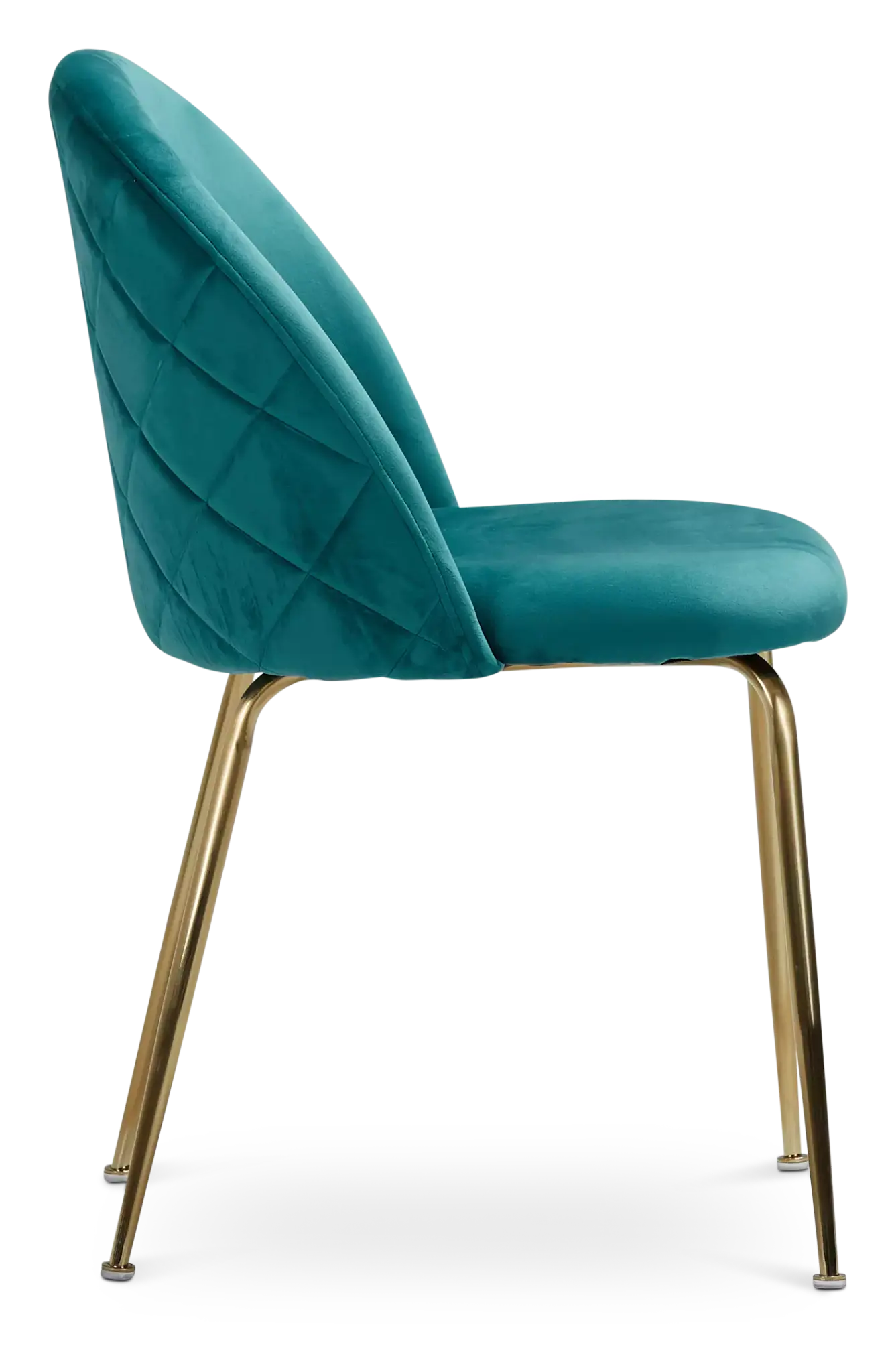Capri Dark Teal Velvet Upholstered Side Chair W/ Gold Legs Capri Dark Teal Velvet Upholstered Side Chair W/ Gold Legs