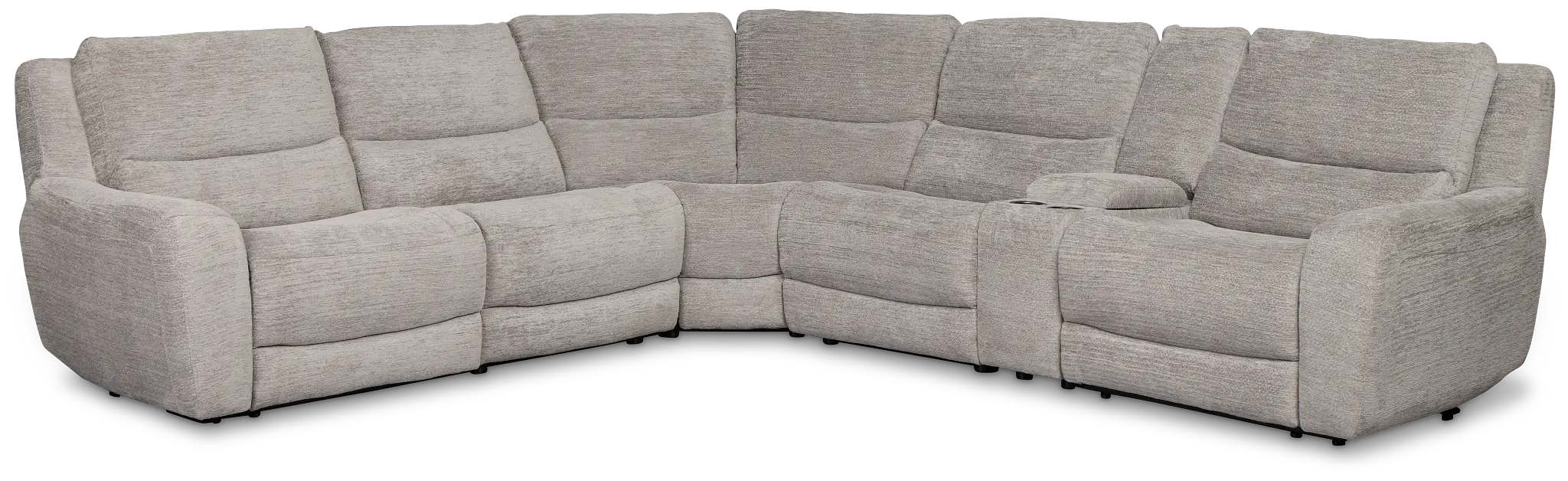 Bennett Gray Fabric Medium Dual Power 2-arm Reclining Sectional Bennett Gray Fabric Medium Dual Power 2-arm Reclining Sectional