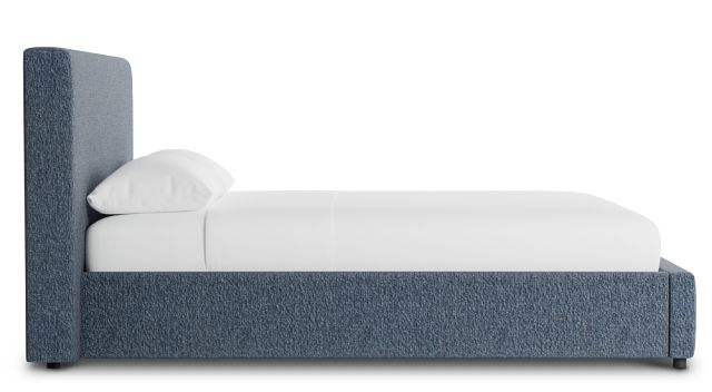 Grayton Maguire Blue 44" Upholstered Platform Bed
