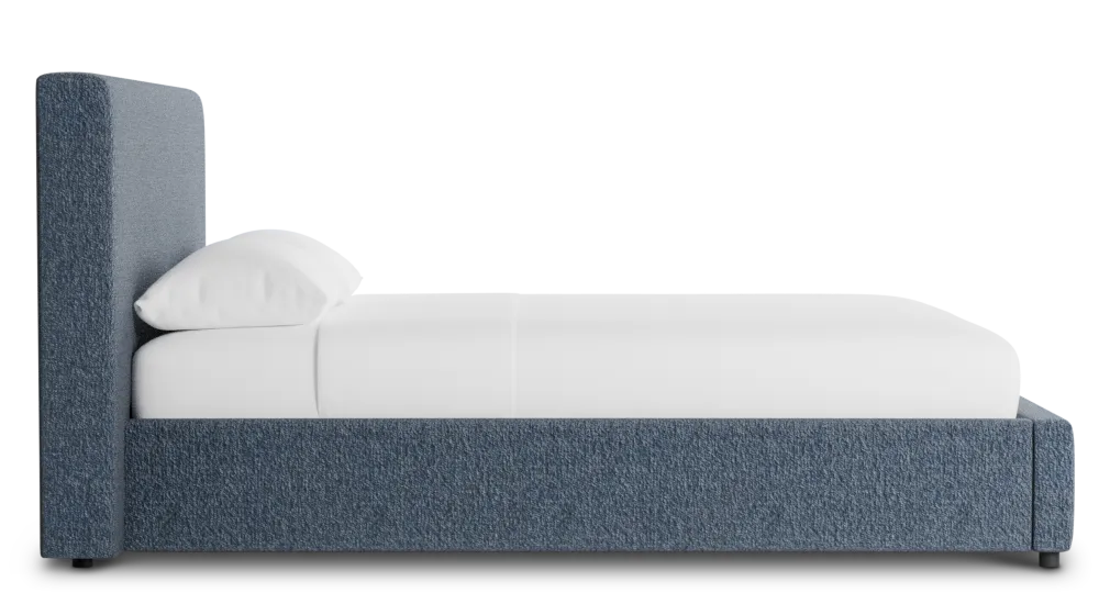 Grayton Maguire Blue 44" Upholstered Platform Bed