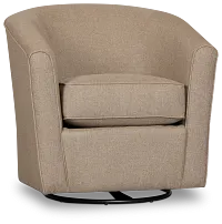 Tate Brown Fabric Swivel Chair