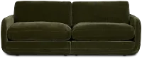 Jules Green Velvet 2 Piece Modular Sofa