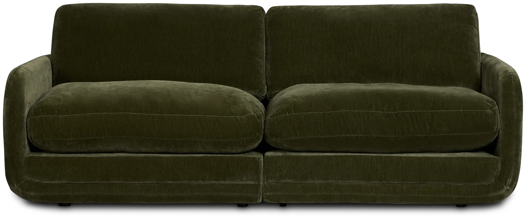 Jules Green Velvet 2 Piece Modular Sofa