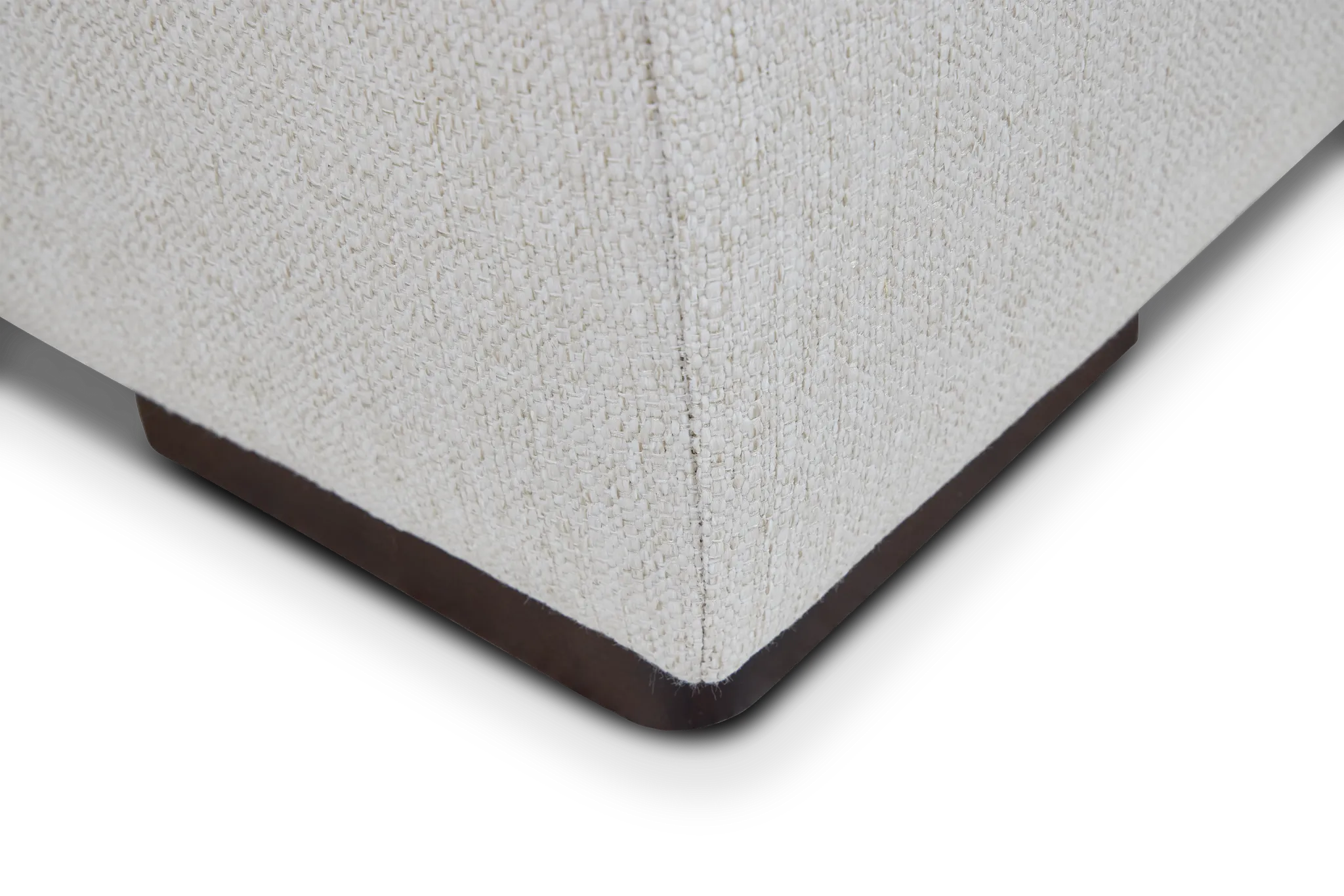 Austin White Fabric Small Left Chaise Sectional