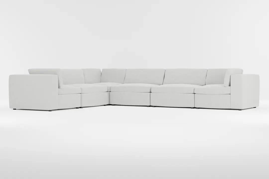 Destin Delray Pewter Fabric 6-piece Modular Sectional Destin Delray Pewter Fabric 6-piece Modular Sectional