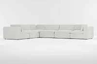 Destin Delray Pewter Fabric 6-piece Modular Sectional