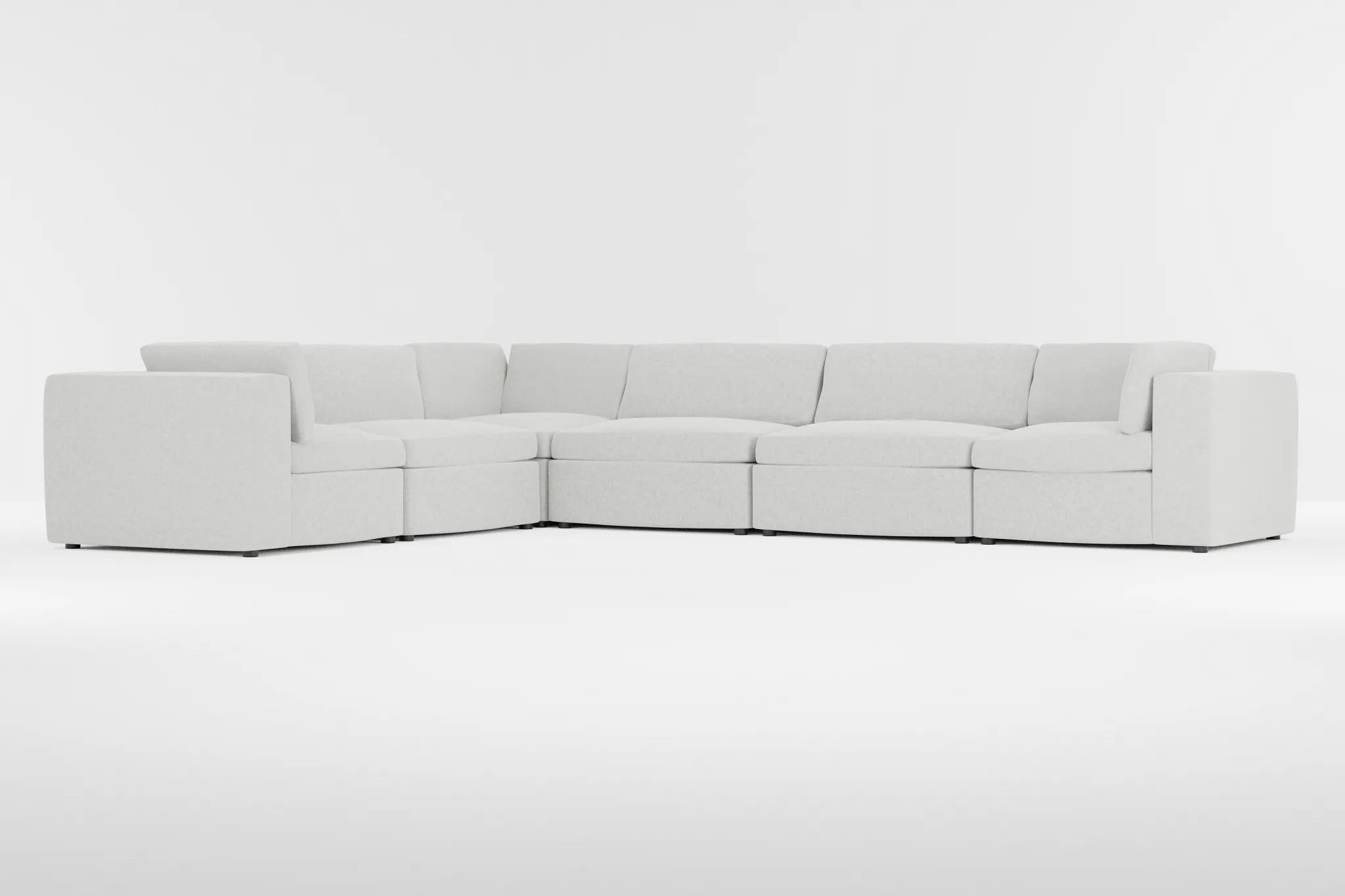 Destin Delray Pewter Fabric 6-piece Modular Sectional