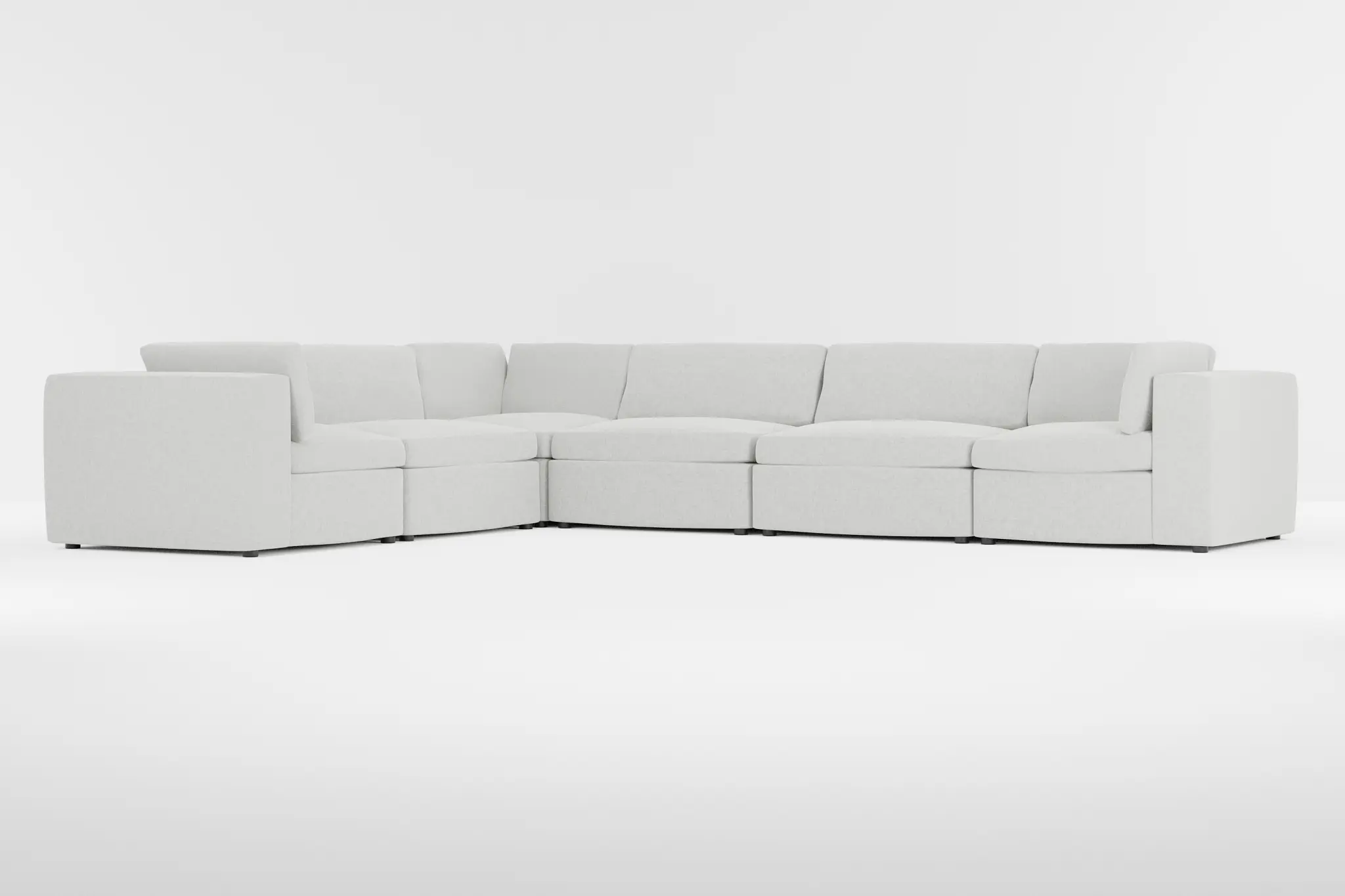 Destin Delray Pewter Fabric 6-piece Modular Sectional Destin Delray Pewter Fabric 6-piece Modular Sectional