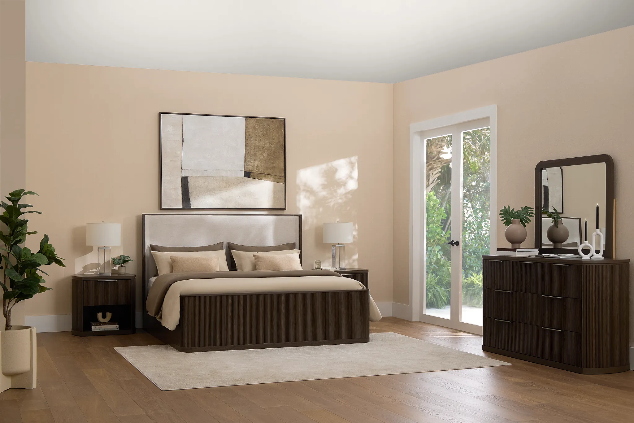 Camden Dark Tone Uph Panel Bed