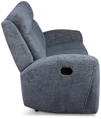 Walker Blue Fabric Reclining Sofa