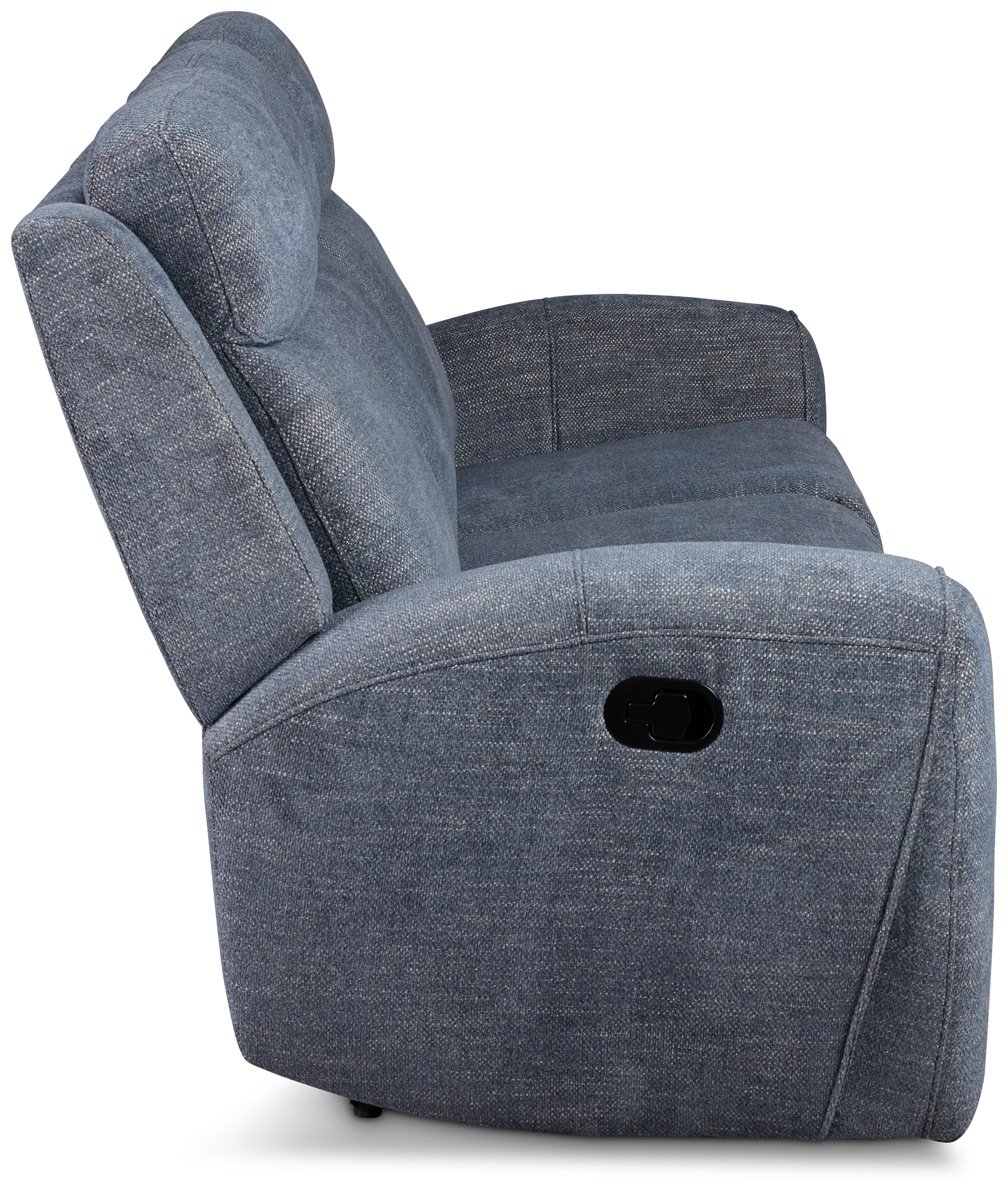 Walker Blue Fabric Reclining Sofa