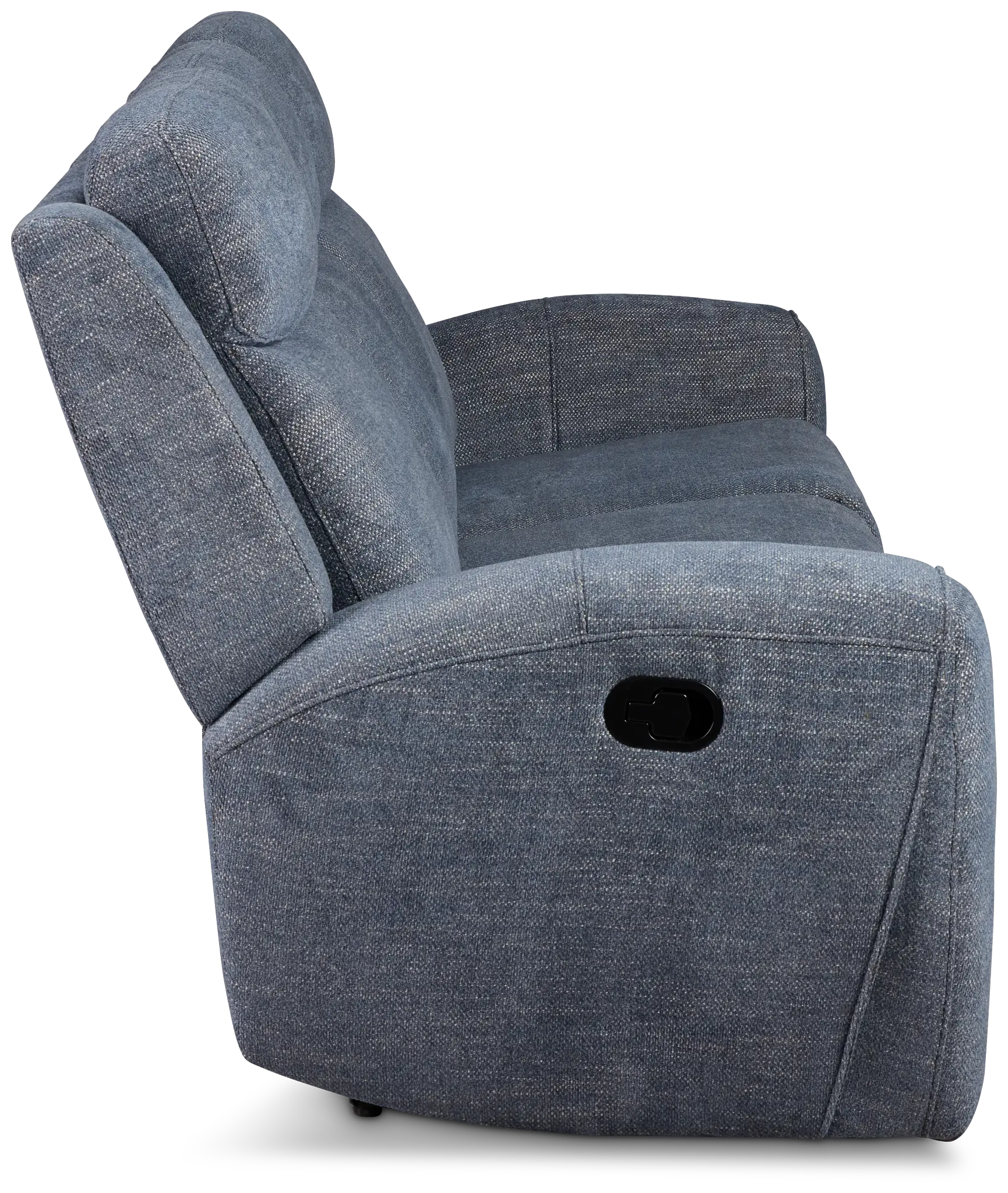 Walker Blue Fabric Reclining Sofa Walker Blue Fabric Reclining Sofa
