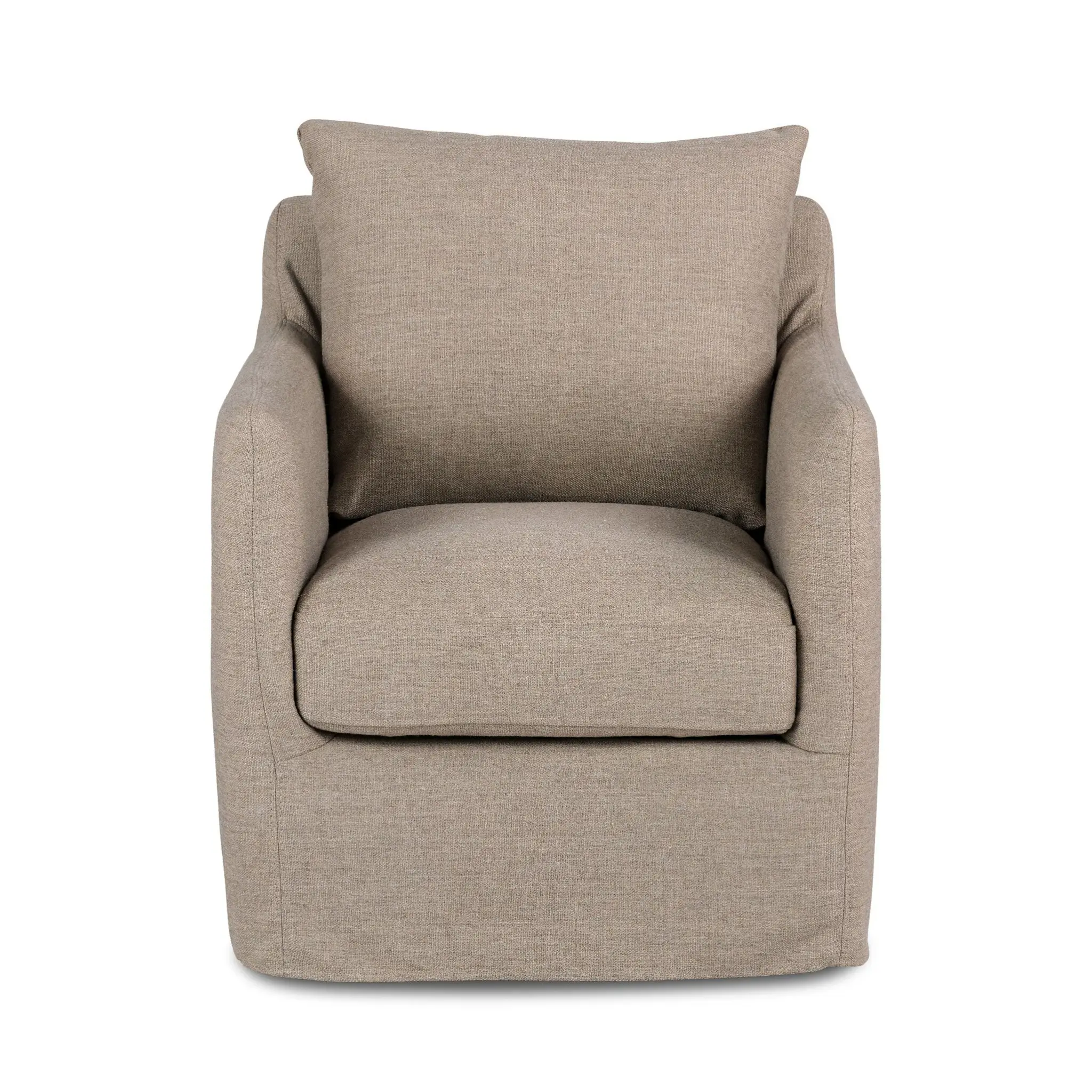 Four Hands Mika Taupe Slipcover Swivel Accent Chair Four Hands Mika Taupe Slipcover Swivel Accent Chair