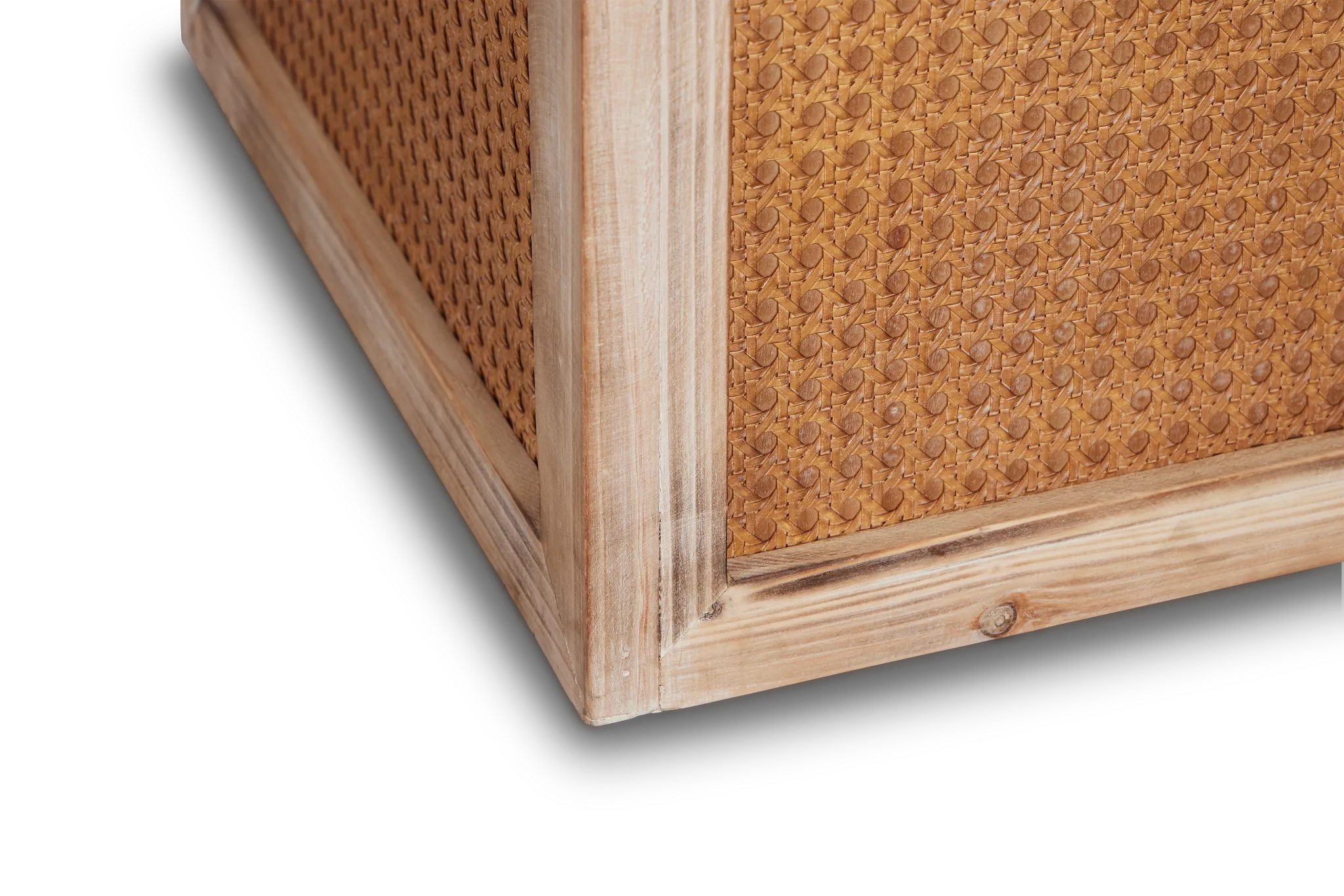 Lenn Light Tone Woven Accent Stool