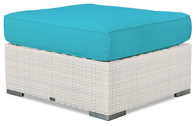 Biscayne Dark Teal Ottoman