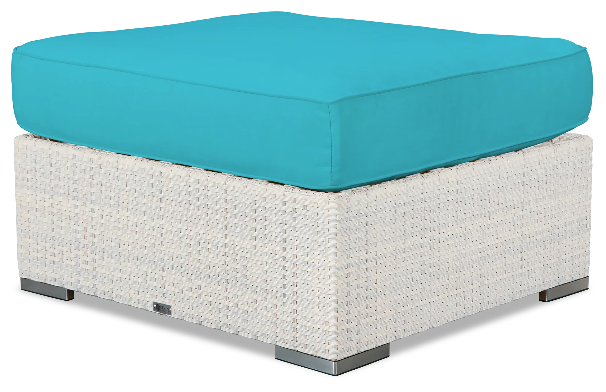 Biscayne Dark Teal Ottoman