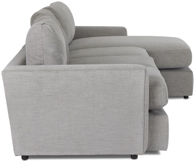 Noah Gray Fabric Small Right Chaise Sectional