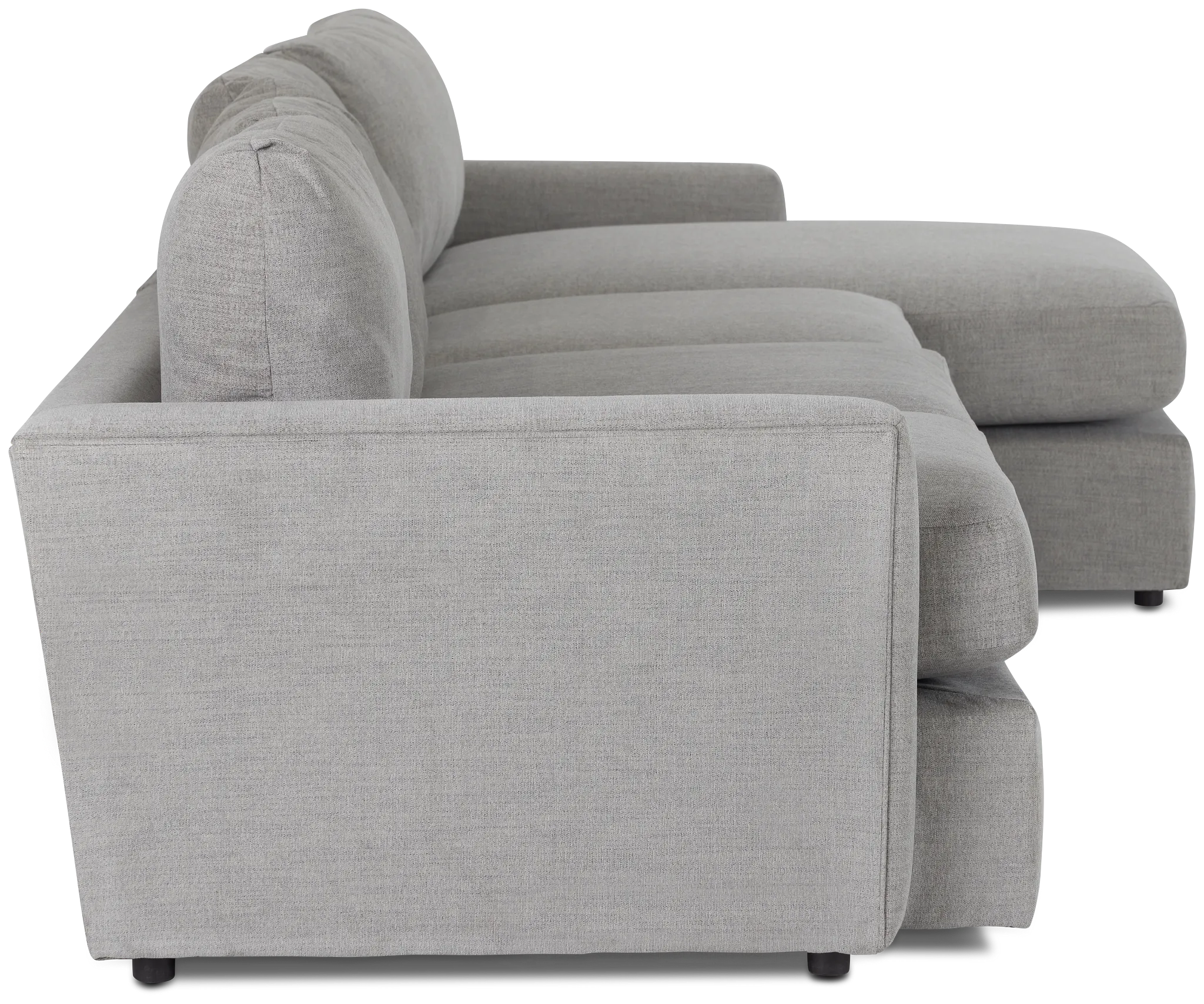 Noah Gray Fabric Small Right Chaise Sectional