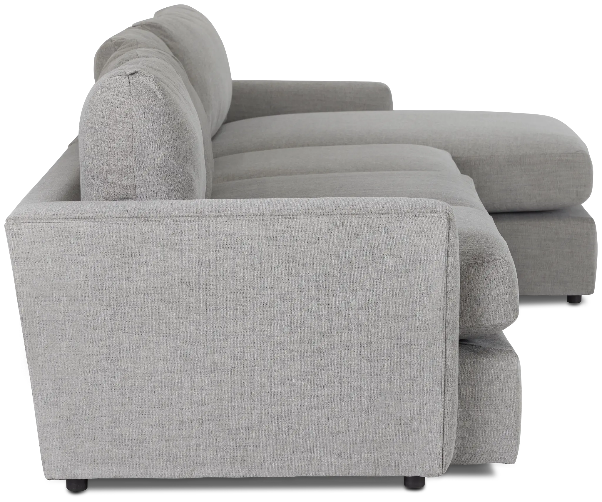 Noah Gray Fabric Small Right Chaise Sectional Noah Gray Fabric Small Right Chaise Sectional