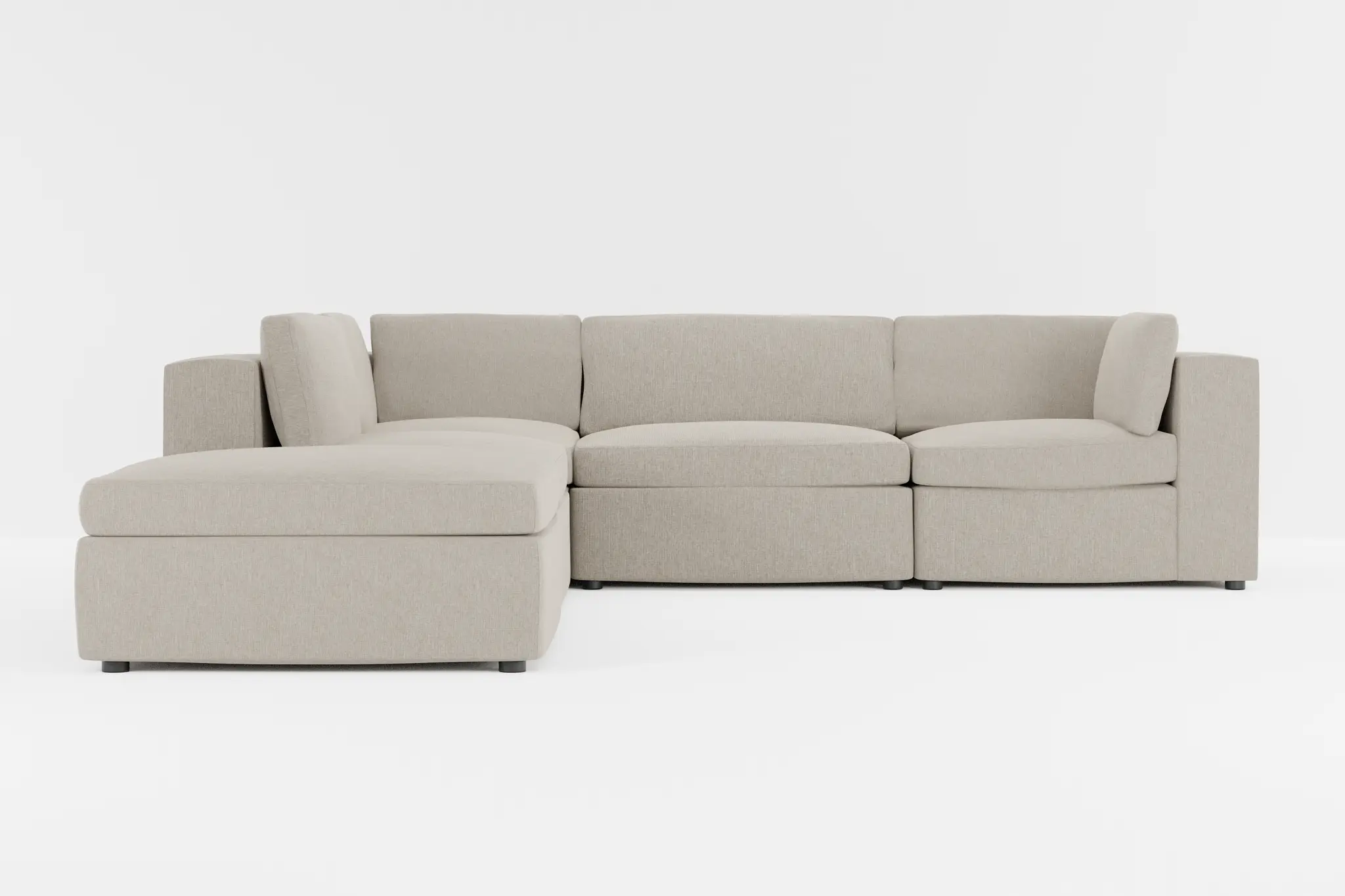 Destin Elevation Khaki Fabric 5pc Bumper Sectional Destin Elevation Khaki Fabric 5pc Bumper Sectional