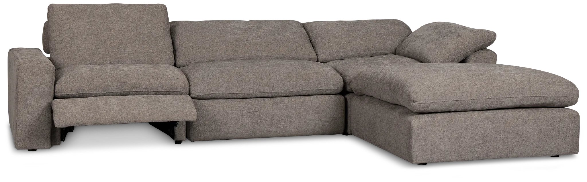 Drift Dark Gray Fabric Small Right Bumper Power Reclining Sectional