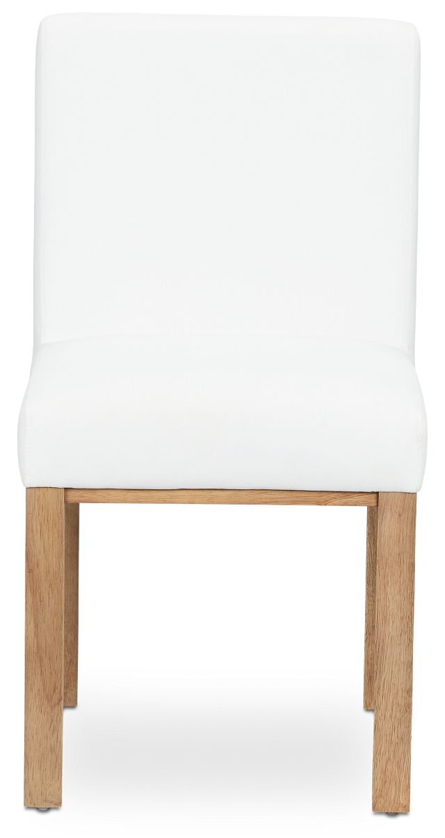 Haven White Upholstered Side Chair