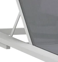 Linear White Aluminum Chaise