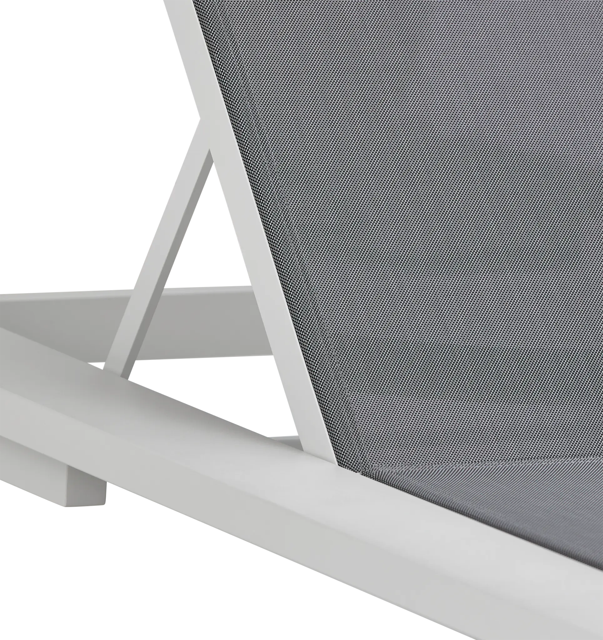 Linear White Aluminum Chaise Linear White Aluminum Chaise