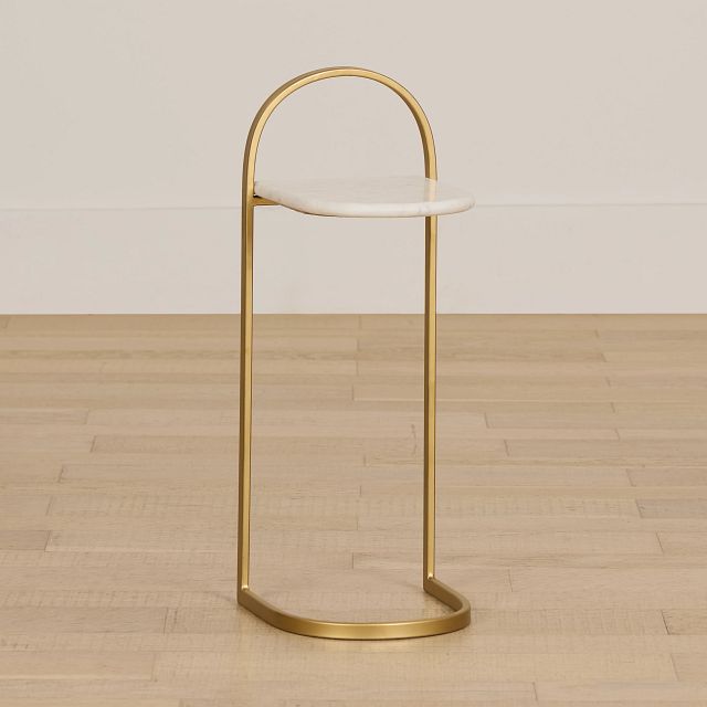 Itsaso Gold Metal Accent Table