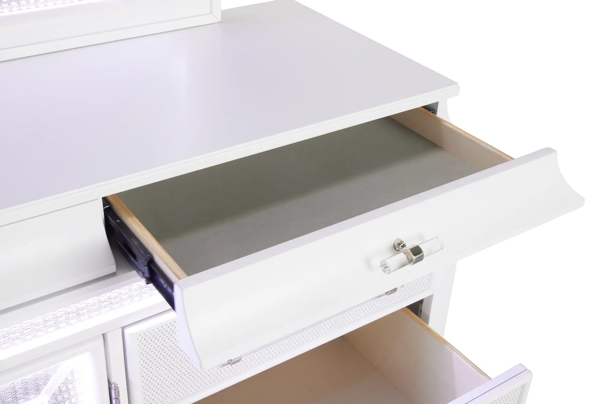 Milan White Dresser & Mirror Milan White Dresser & Mirror