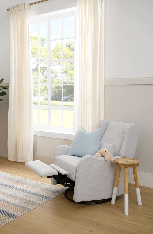 Georgia Gray Fabric Swivel Glider Recliner