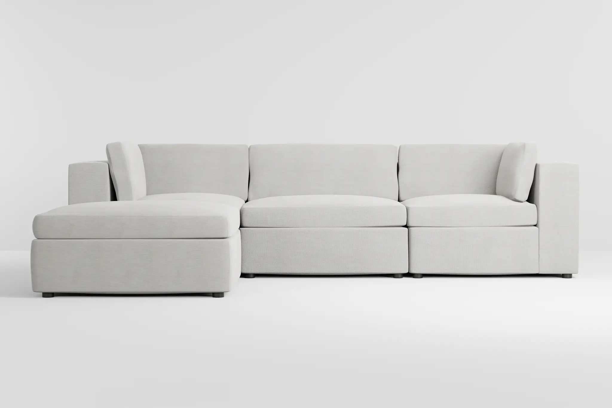 Destin Maguire Ivory Fabric 4-piece Bumper Sectional Destin Maguire Ivory Fabric 4-piece Bumper Sectional