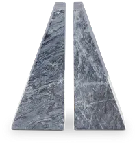 Ludo Black Marble Bookends