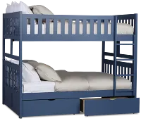 Charleston Dark Blue Storage Bunk Bed
