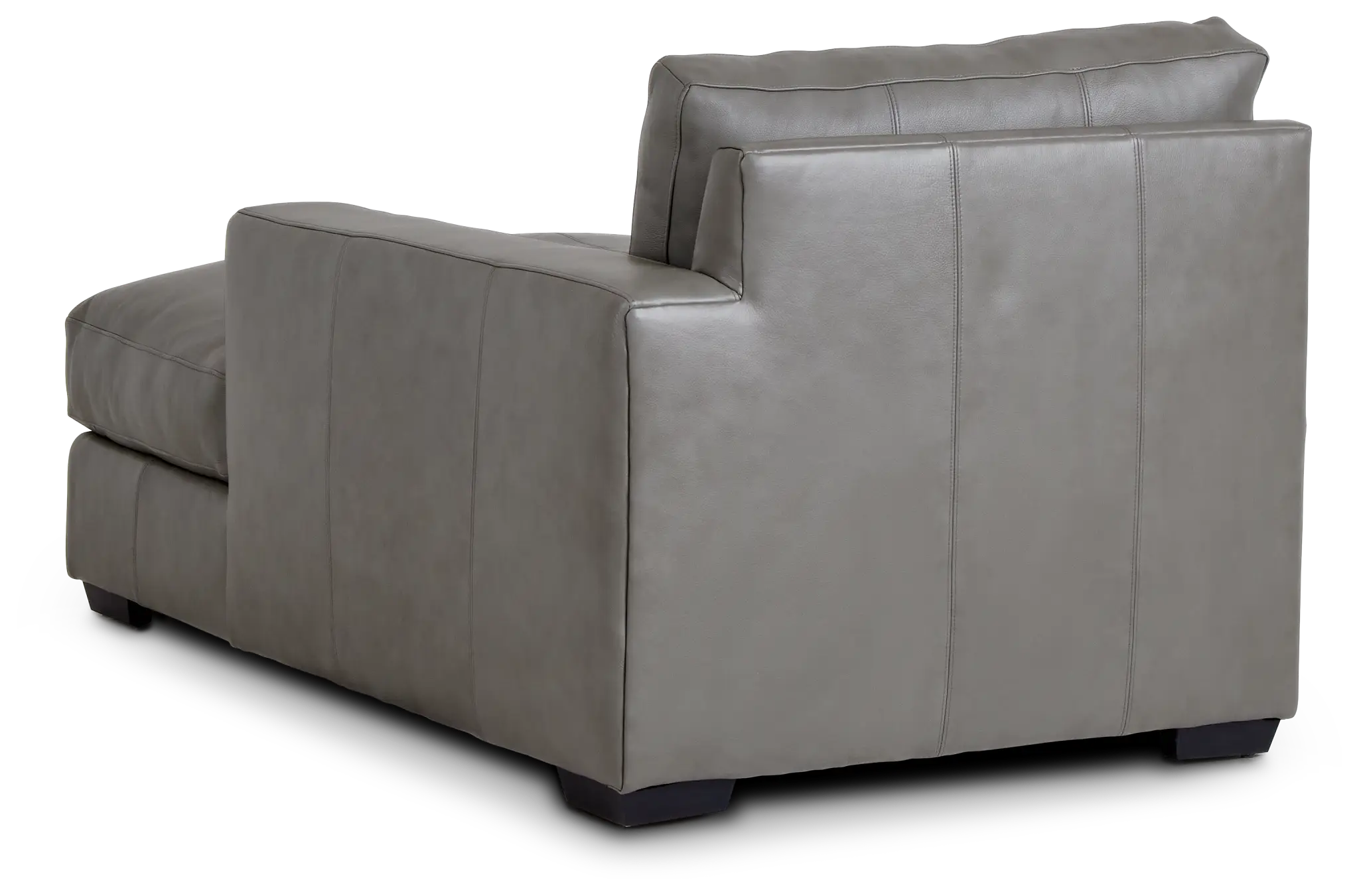 Dawkins Gray Leather Right Chaise Dawkins Gray Leather Right Chaise