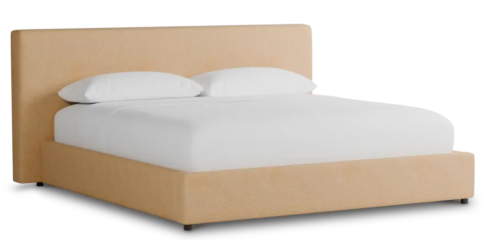 Grayton Merino Taupe 44" Upholstered Platform Bed Grayton Merino Taupe 44" Upholstered Platform Bed