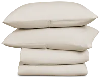 Rest & Renew Percale Cotton Beige 200 Thread Duvet Set