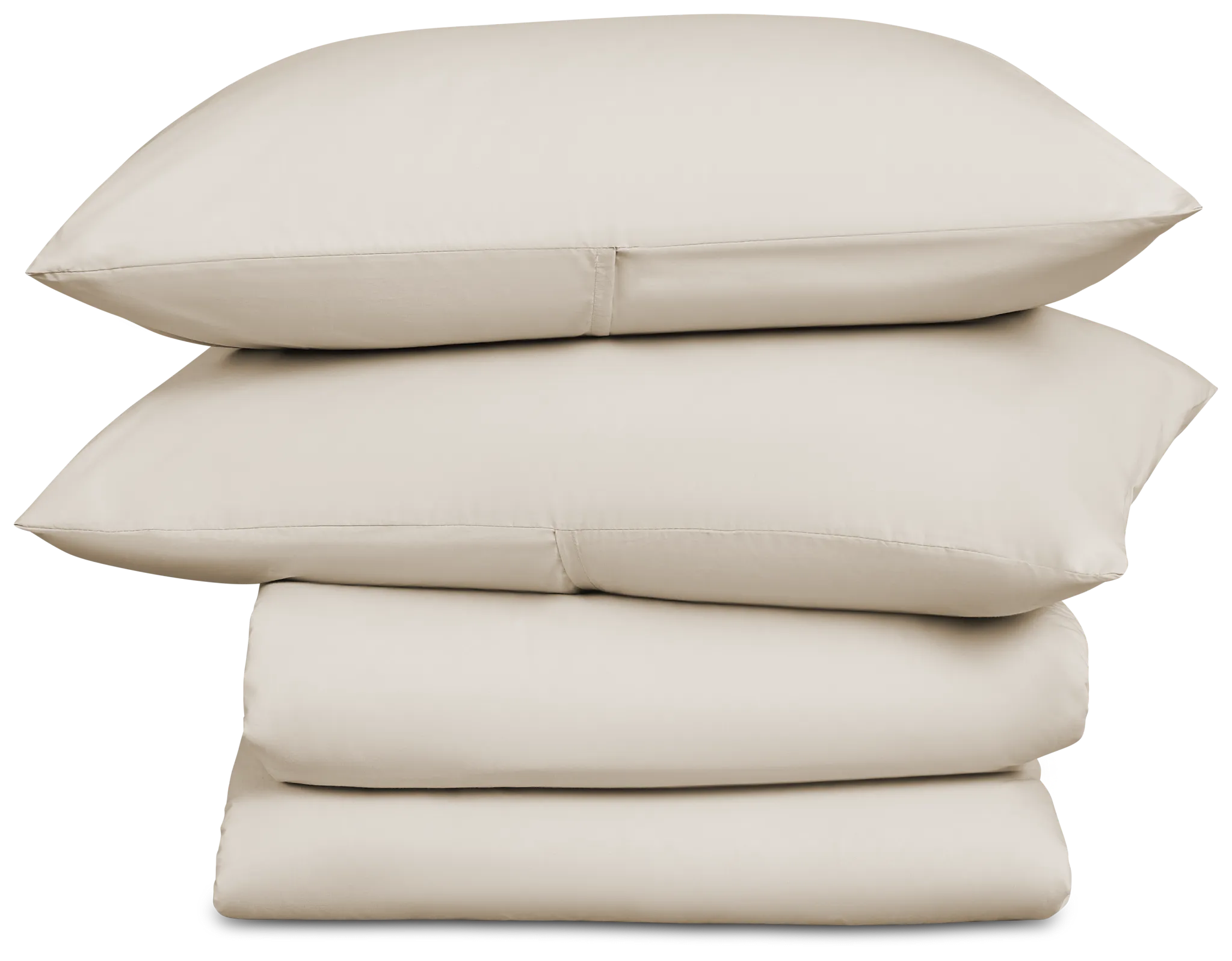 Rest & Renew Percale Cotton Beige 200 Thread Duvet Set