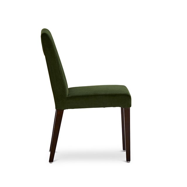 Fraser Dark Green Velvet Upholstered Side Chair