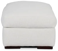 Veronica White Down Ottoman