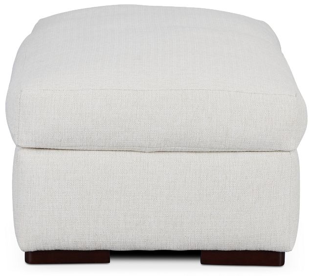 Veronica White Down Ottoman