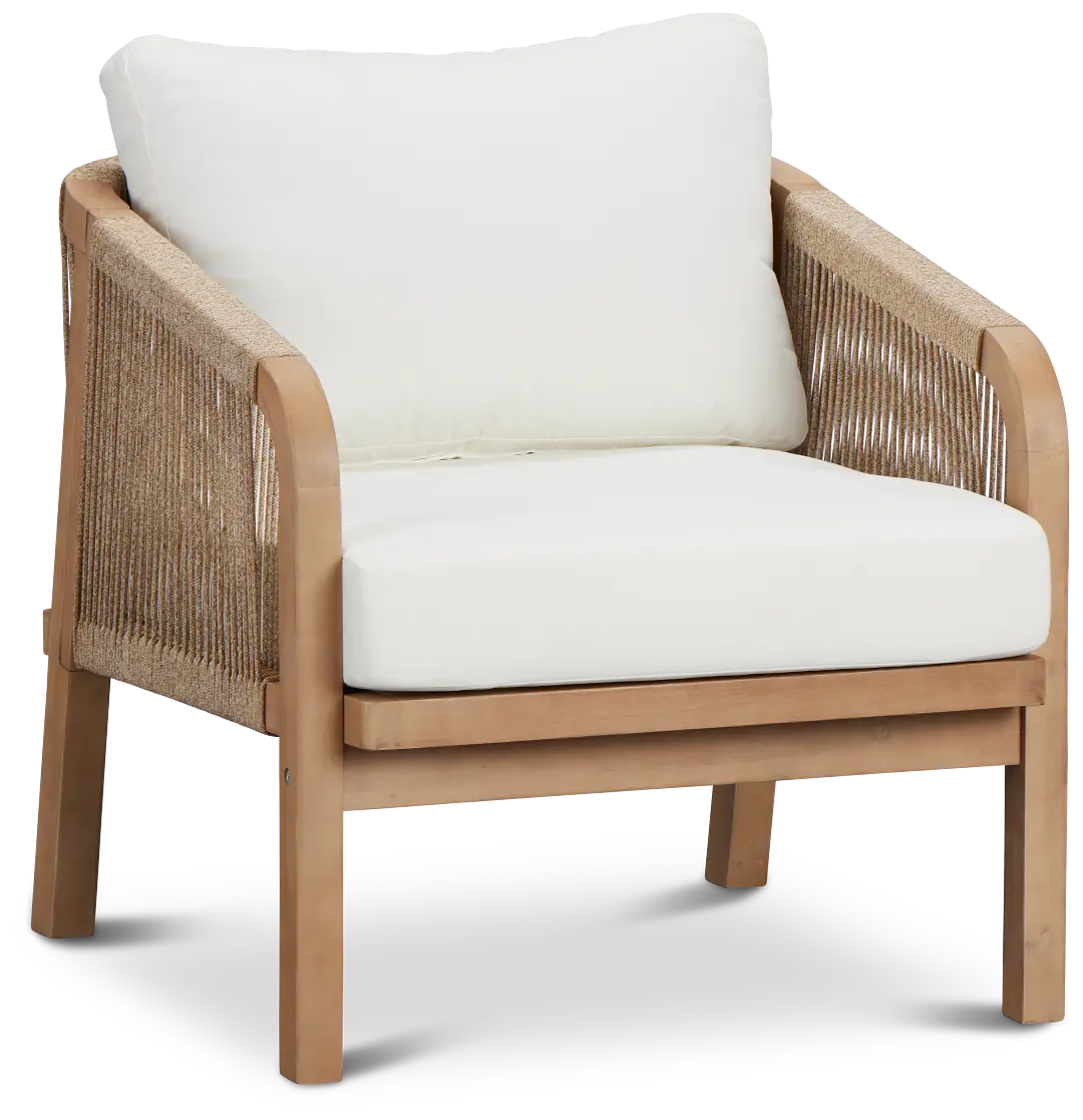 Laguna Light Tone Chair With White Cushion Laguna Light Tone Chair With White Cushion